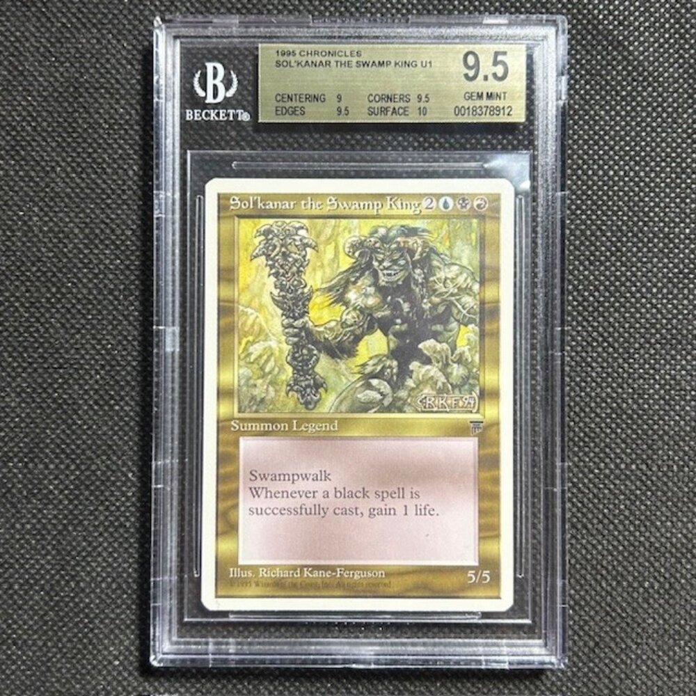 1995 Magic The Gathering MTG Chronicles Sol'Kanar the Swamp King BGS 9.5 Gem Mnt
